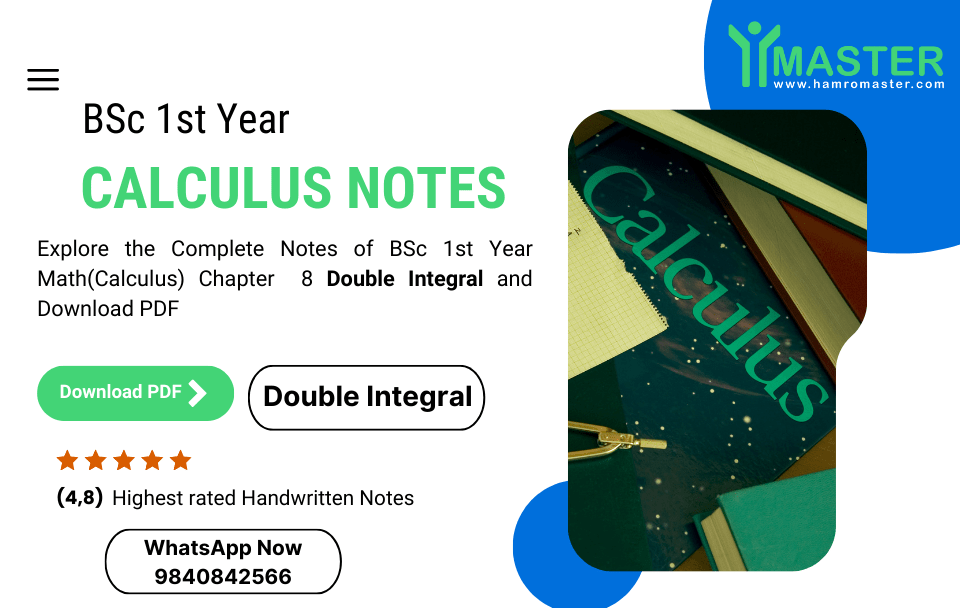Double Integral - BSc 1st Year Calculus Notes Download PDF